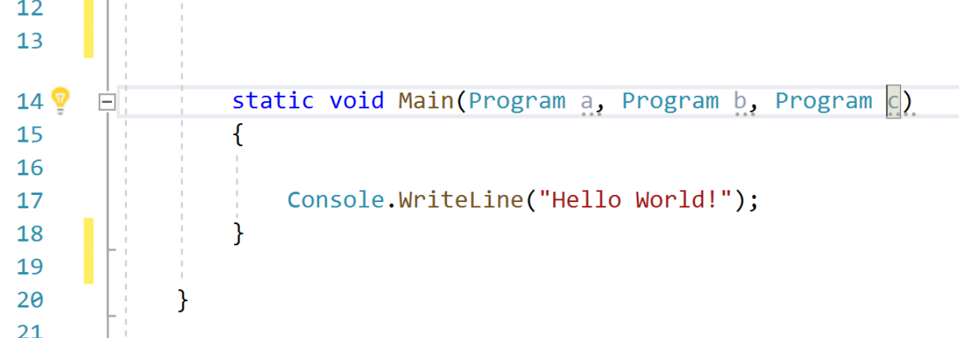 Screenshot delle azioni rapide e del refactoring.