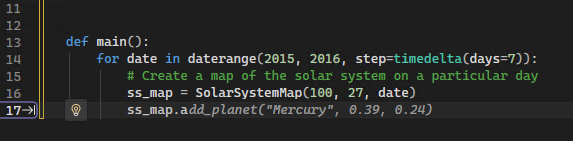 Screenshot che mostra i completamenti del codice Python in Visual Studio.