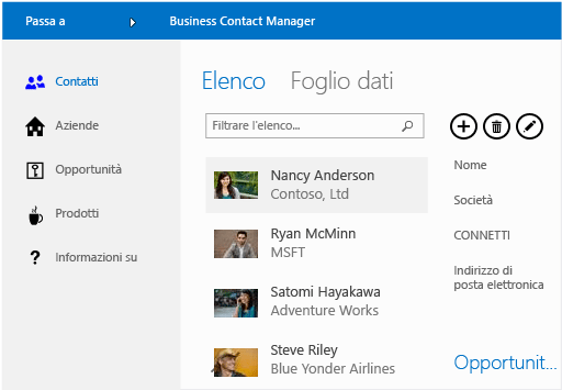 Business contact manager app for SharePoint