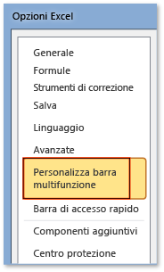 The Customize Ribbon button The Customize Ribbon button