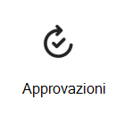 Immagine dell'icona della scheda approvazioni.