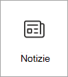 Screenshot dell'icona della scheda Notizie.