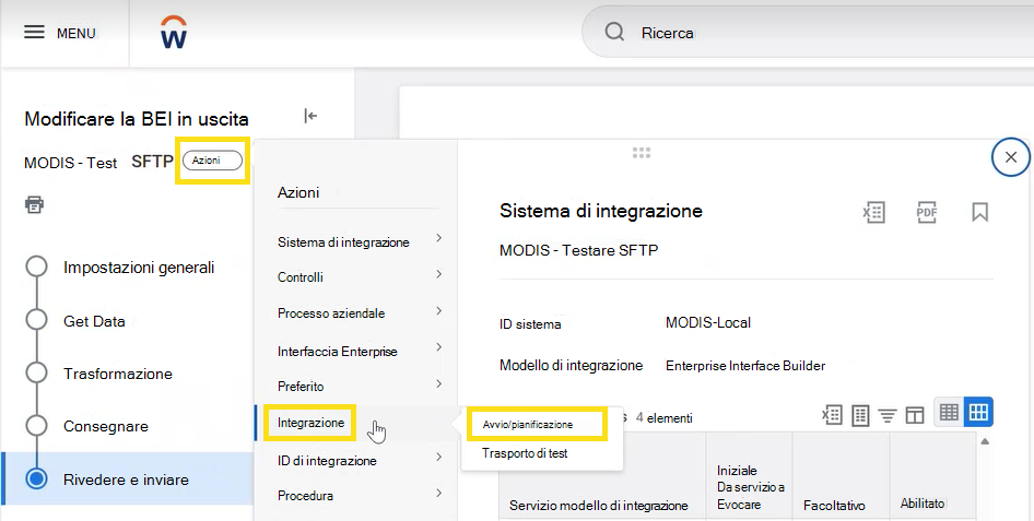 Uno screenshot mostra come avviare l'integrazione. 