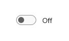 Toggle switch off