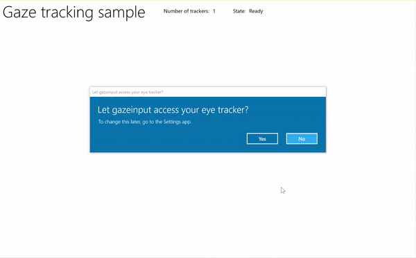 Gaze tracking with timer sample