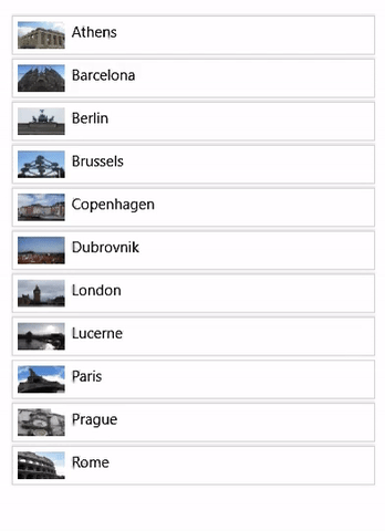 Elenco con funzione pull-to-refresh