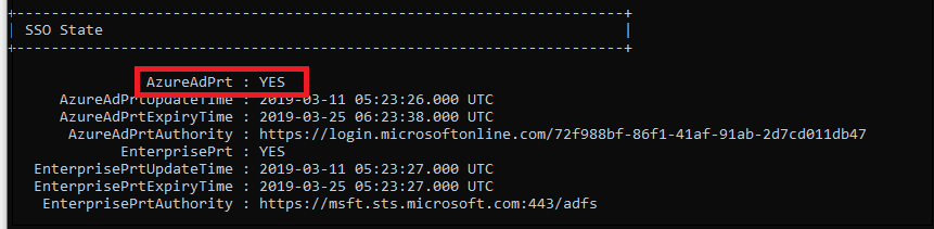 Registrazione automatica Microsoft Entra verifica prt.