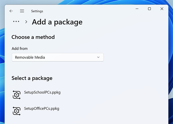 Applicare un pacchetto di provisioning (Windows 10/11) - Configure Windows  | Microsoft Learn