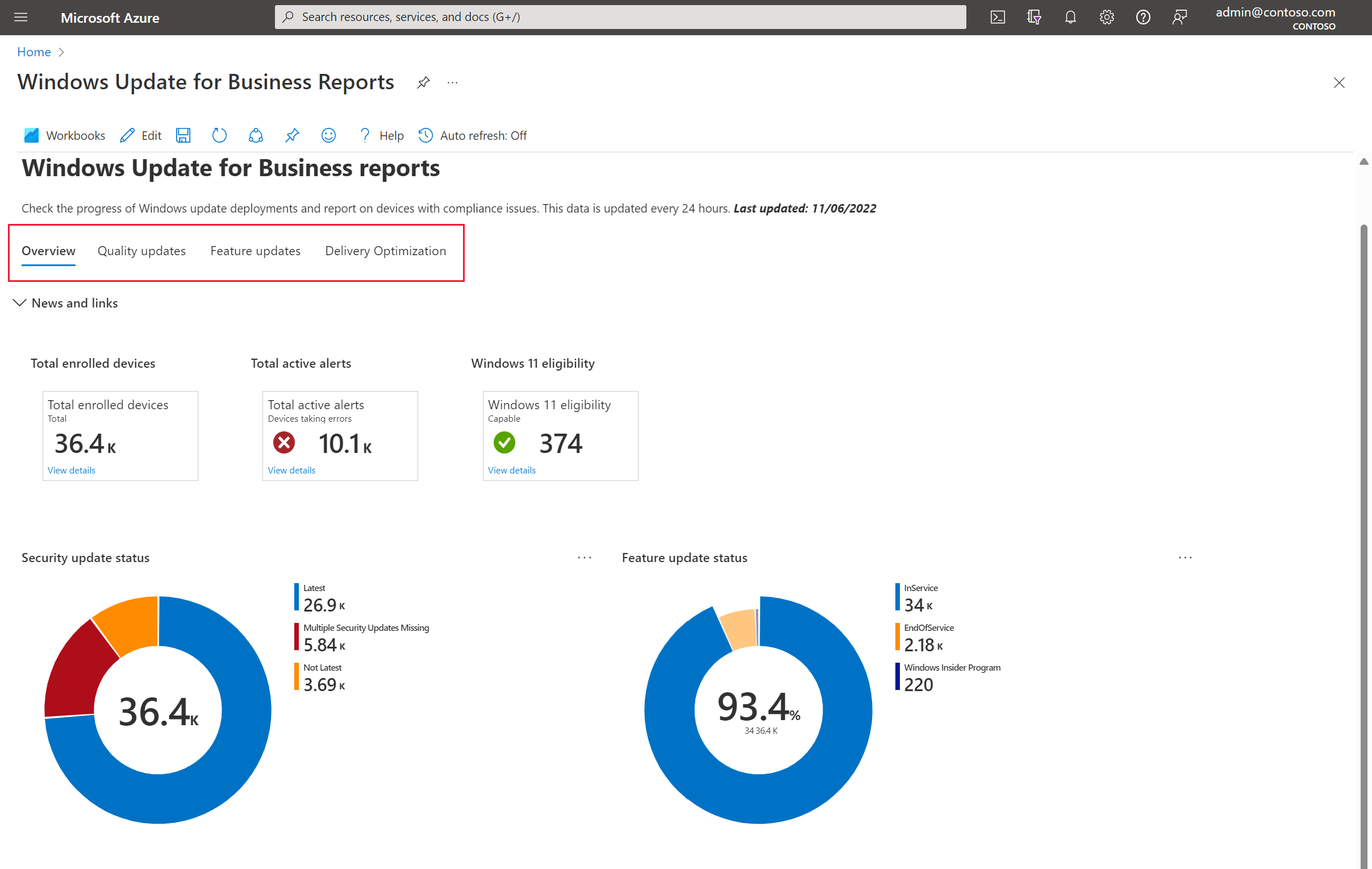 Usare la cartella di lavoro per i report di Windows Update for Business -  Windows Deployment | Microsoft Learn