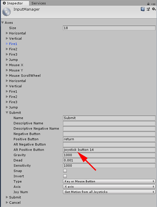 InputManager di Unity