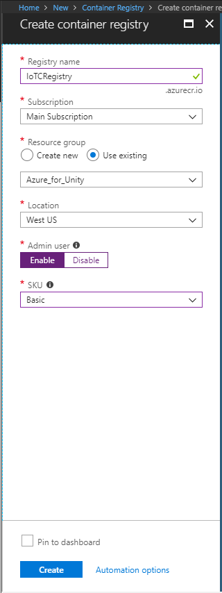Screenshot che mostra dove impostare lo SKU su Basic.