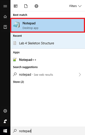 aprire il Blocco note