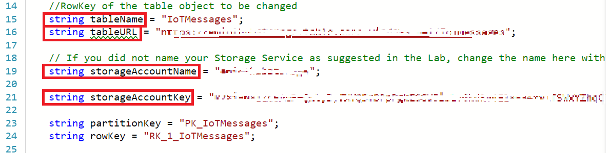 Screenshot che mostra il prompt dei comandi. Le linee 15, 16, 19 e 21 sono cerchiate in rosso.