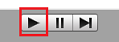 Screenshot che mostra i pulsanti play, pause e skip. Il pulsante di riproduzione è evidenziato.