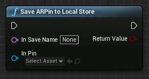 Progetto della funzione Save ARPin to Local Store