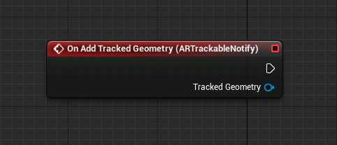 Aggiungere il nodo a On Add Tracked Geometry (All'aggiunta della geometria rilevata)