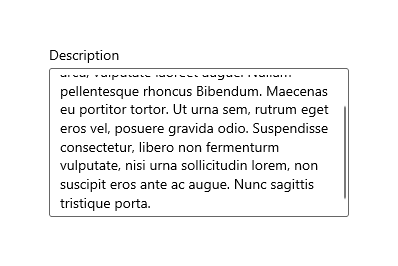 Una casella di testo a più righe