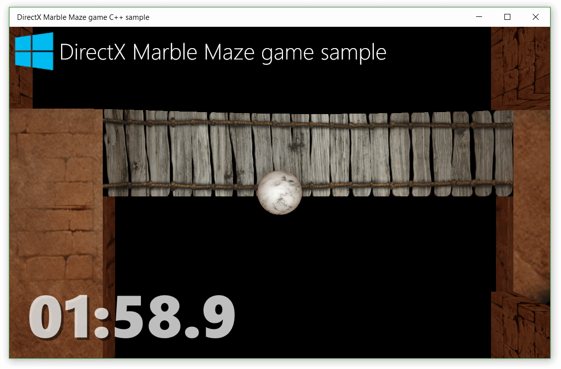 screenshot del gioco marble maze.