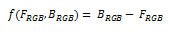 Formula matematica per un effetto di fusione sottrazione.