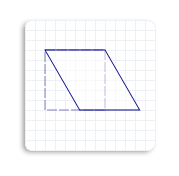 illustrazione di un quadrato asimmetrico di 30 gradi in senso antiorario dall'asse y
