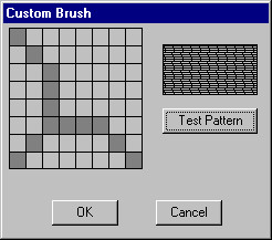 screen shot of the custom brush dialog box