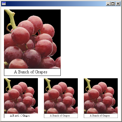 illustrazione che mostra un'immagine originale di grandi dimensioni e le tre immagini più piccole di qualità variabile