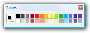 schermata di una finestra di dialogo colori 