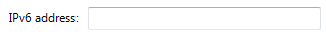schermata di una casella di testo con etichetta: indirizzo ipv6 