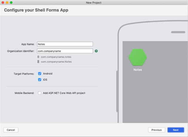 Configure the Shell Application