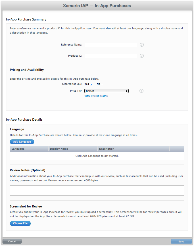 Entering the products attributes