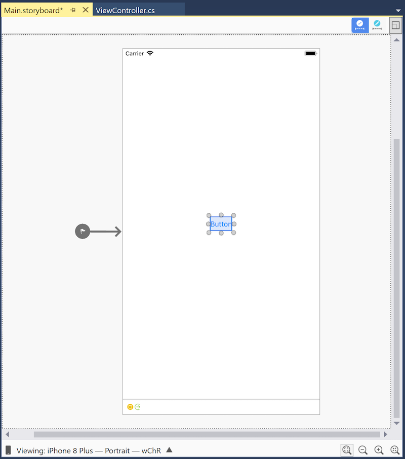 A view controller containing a button A view controller containing a button