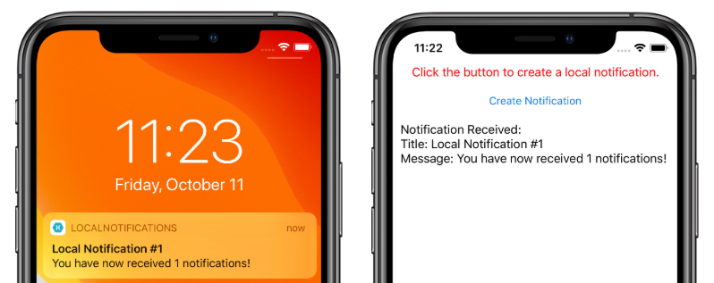 Local notifications on iOS