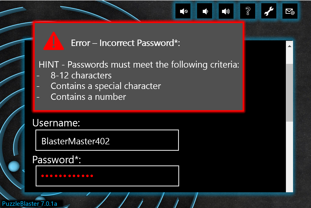 Screenshot di un gioco falso denominato 