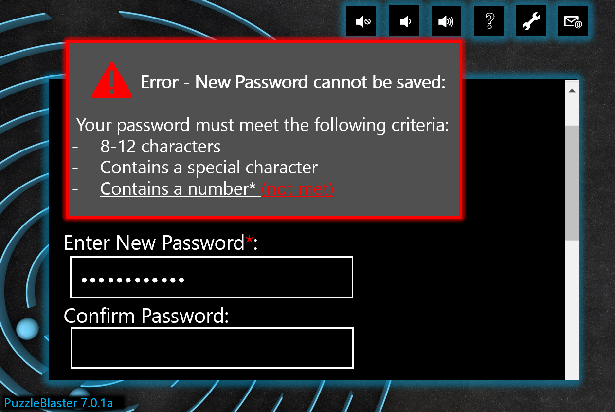 Screenshot di un gioco falso denominato 