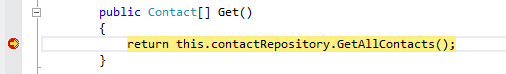 Debugging into the Web API calls using VS Express for Web Debugging into the Web API calls using VS Express for Web