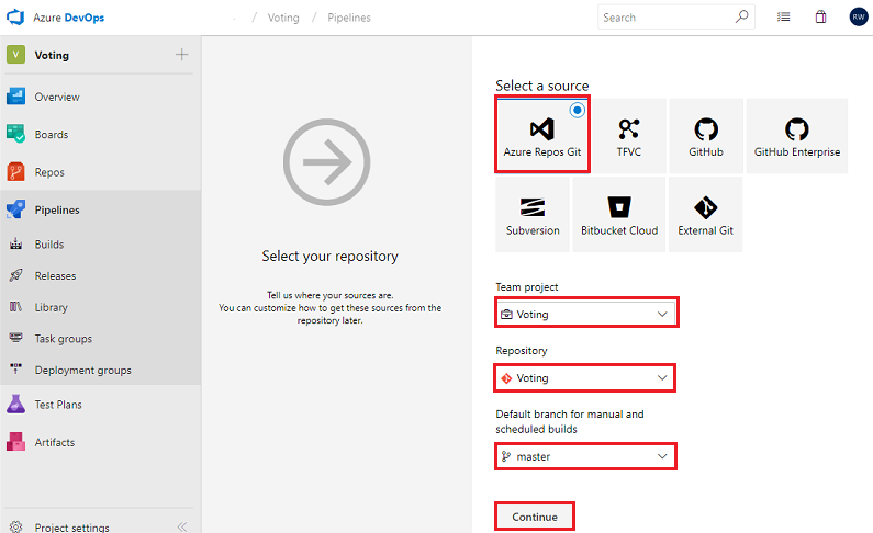 Select repo