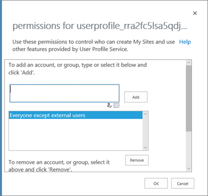 OneDrive を作成できるユーザーを制御するためのアクセス許可ダイアログ