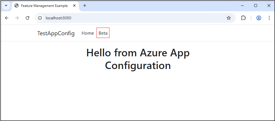 [Beta]\(ベータ\) メニューが表示された Gin Web アプリのスクリーンショット。