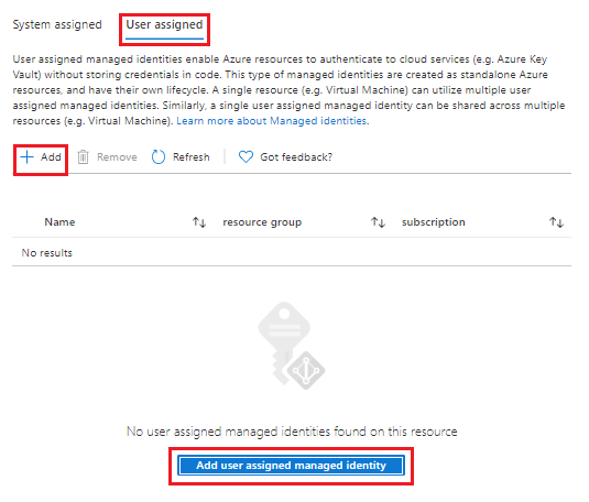 ポータルの [ユーザー割り当て] タブ。