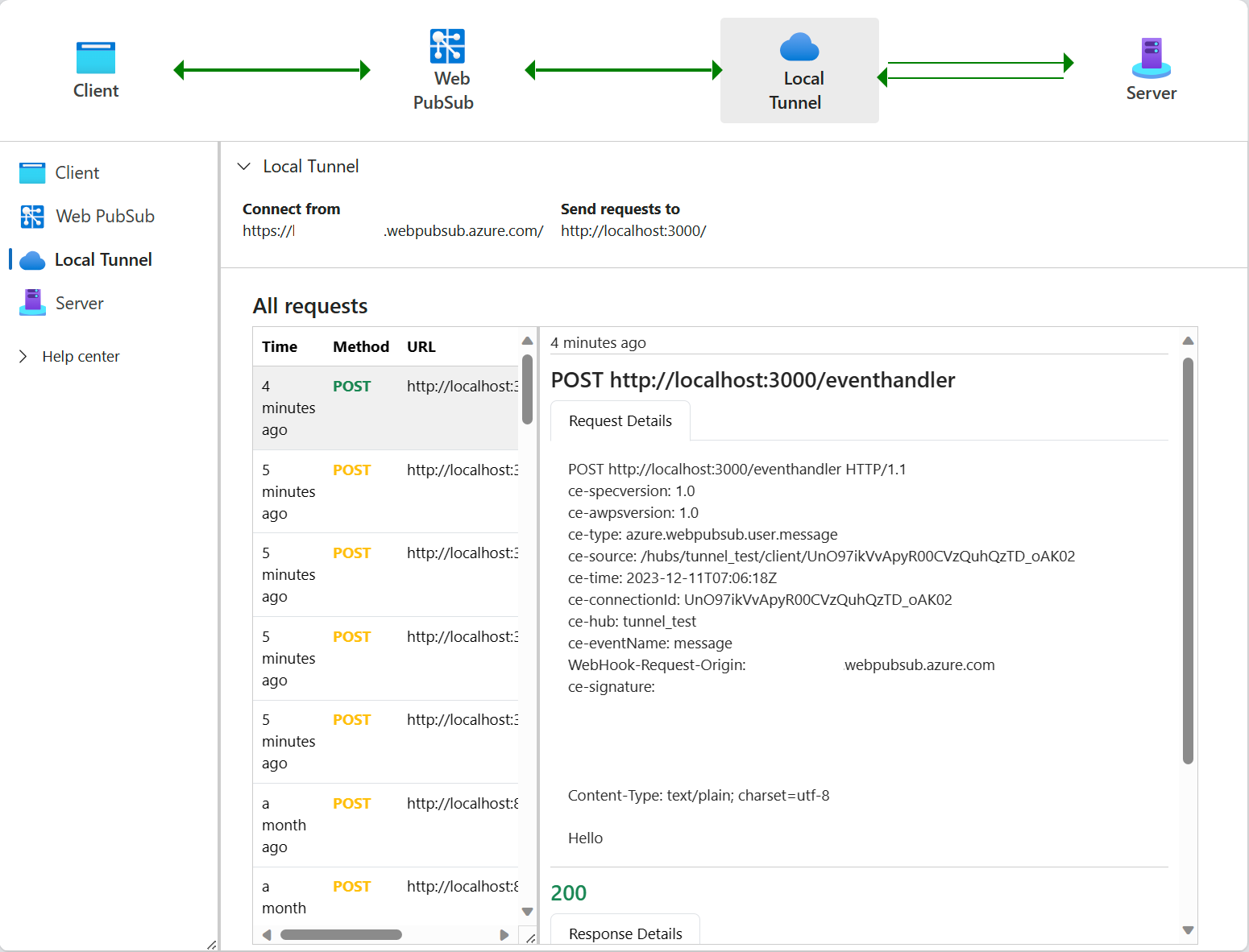 Screenshot of showing the traffic inspection.