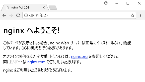 Default NGINX web page