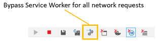 Network toolbar button: Bypass Service Worker for all network requests