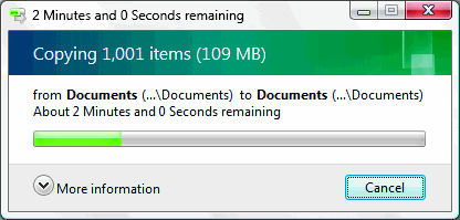 Figure 1 Windows Vista Progress Dialog