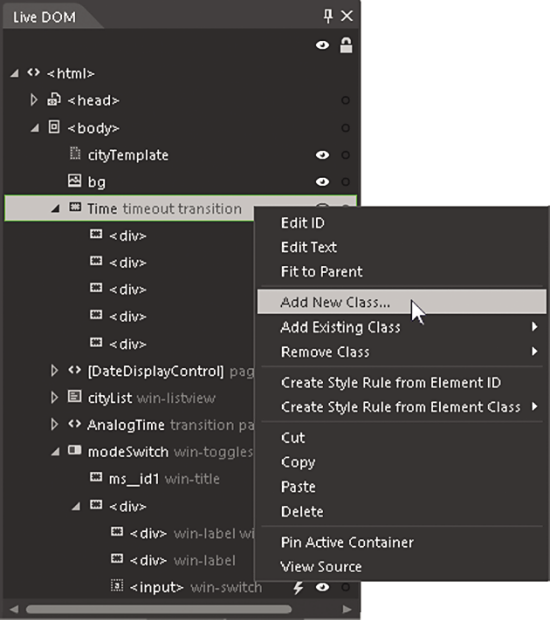 Add a Class and Create a Style Rule in a Single Step