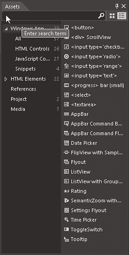 Blend Assets Panel