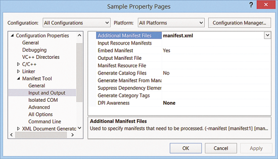 Manifest Tool Options