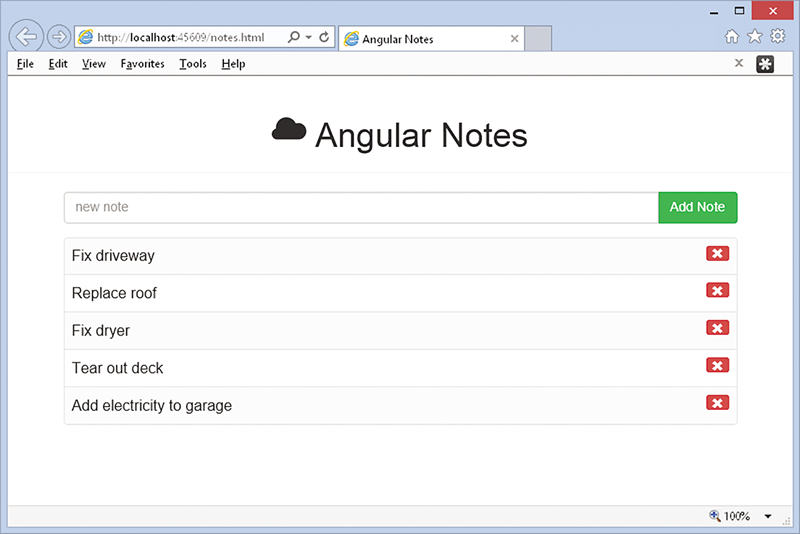 Angular Notes アプリケーション