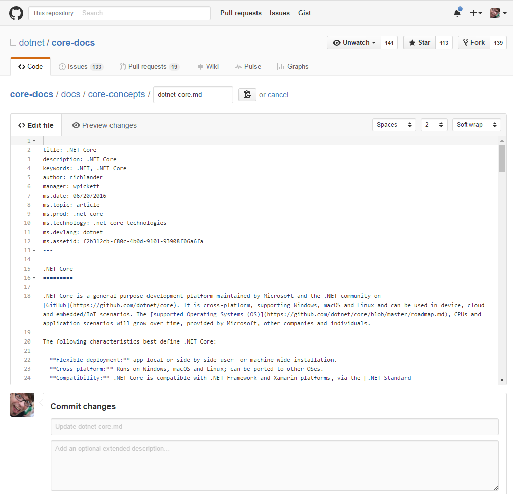 GitHub で直接コンテンツを編集できます。