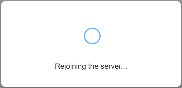 既定の再接続 UI。