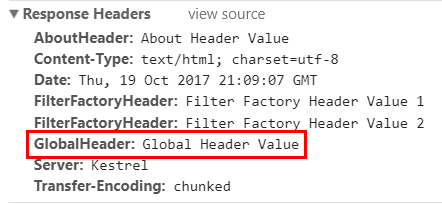 [概要]ページの応答ヘッダーには、GlobalHeader が追加されたことが表示されています。
